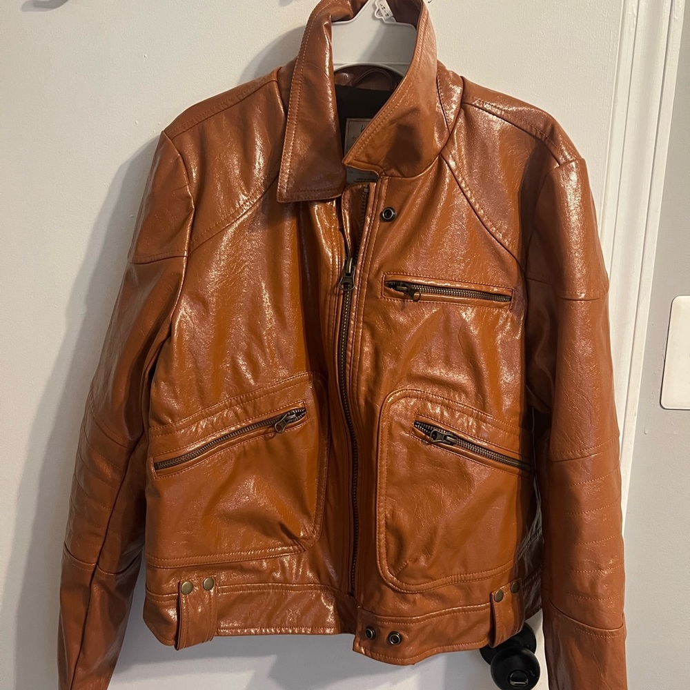 Vegan Leather We The Free leather jacket
